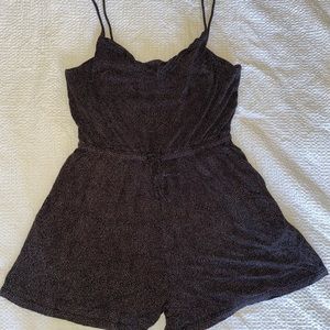 black Jumpsuit with polkadots